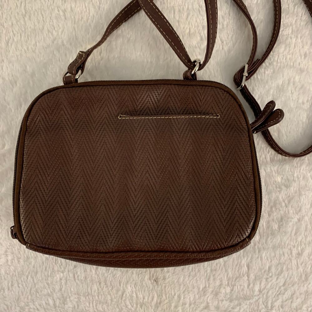 St. John Zippy Crossbody Multi Sac Brown Handbag - Picture 2 of 6